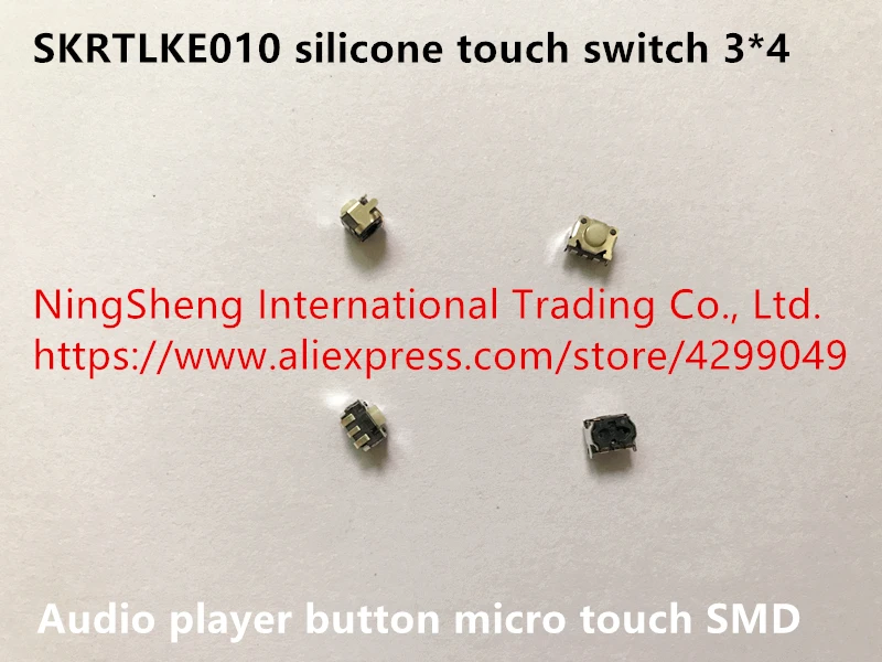 Original new 100% SKRTLKE010 silicone touch switch 3*4 audio player button micro touch SMD