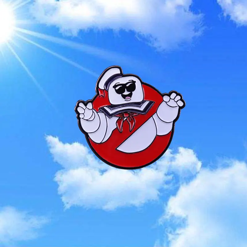 Ghostbusters Enamel Pins White Ghost Metal Cartoon Brooch Men Women Fashion Jewelry Gifts Anime Movie Hat Clothing Lapel Badges