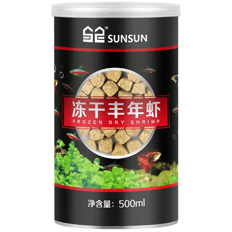 

HONGYI lock fresh freeze-dried brine shrimp eggs small fish opening peacock tropical fish feed fish food parrot fish feed