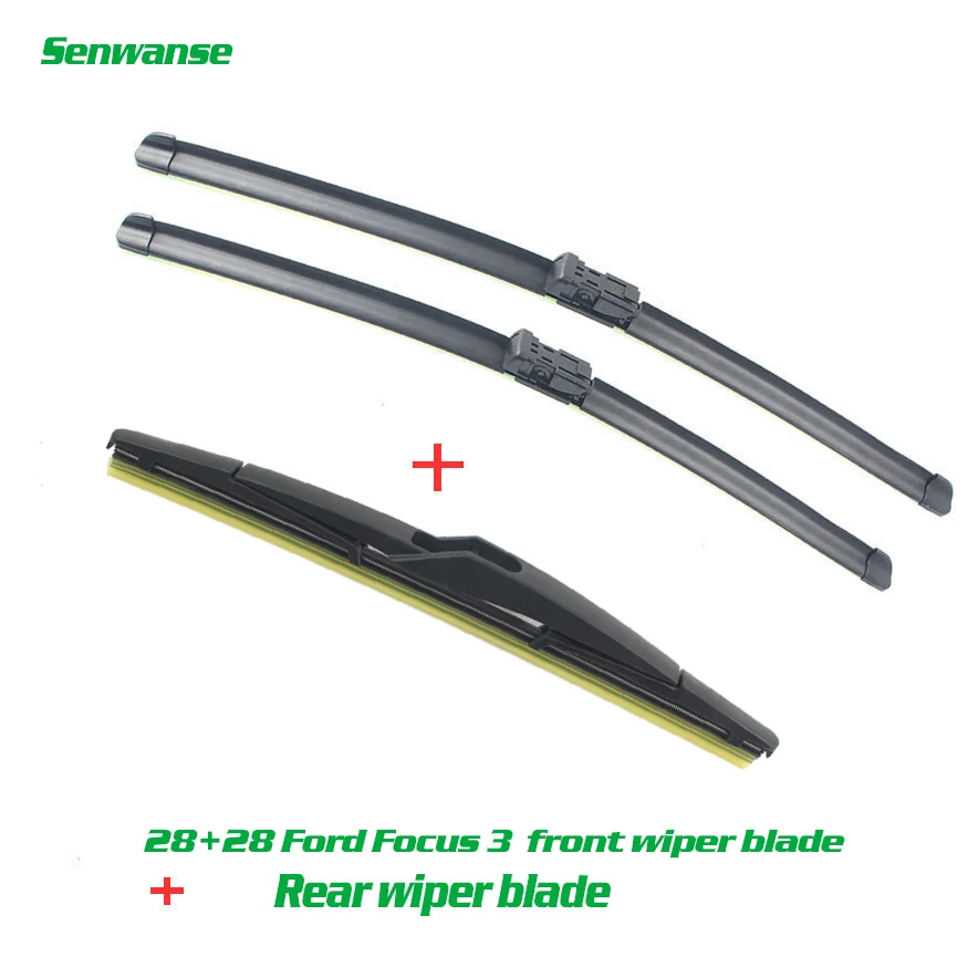 Senwanse Front and Rear Wiper Blades For Ford Focus 3 2011-2017 Windshield Windscreen wiper blade 28