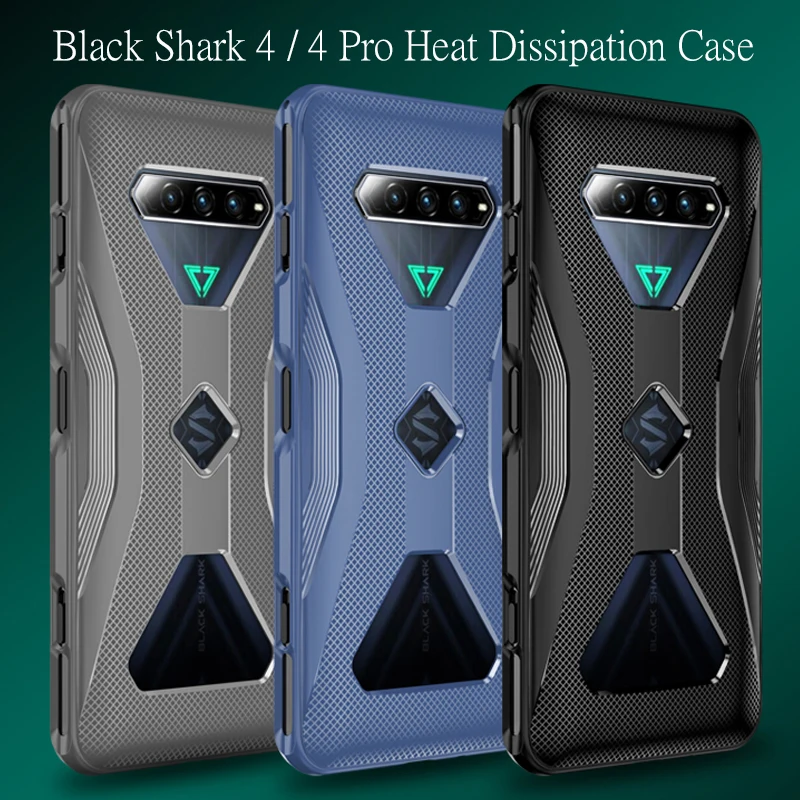 For Black Shark 4 Pro Case Anti-fingerprint Shockproof Breathable Heat Soft Back Cover BlackShark 4 Pro Heat Dissipation Funda