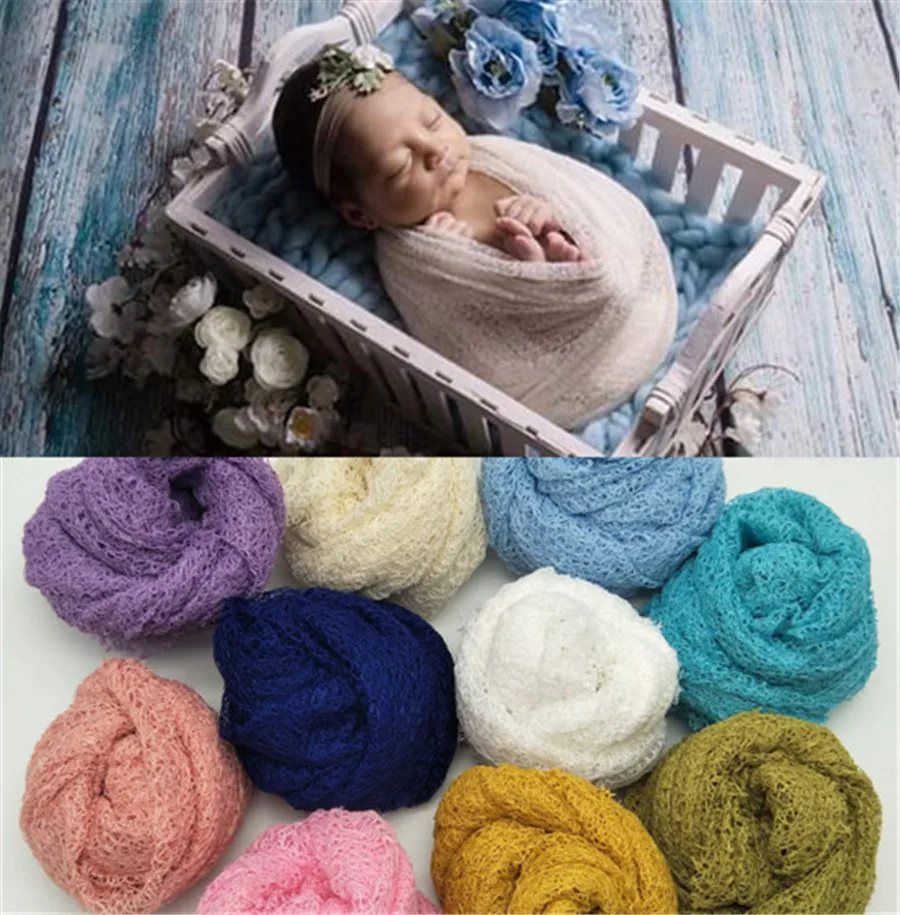 10pcs/Lot Gauze Wraps Baby Mesh Lace Wrap Newborn Cheese Cloth Wrap Newborn Props Newborn Photography Backdrops Photo Background