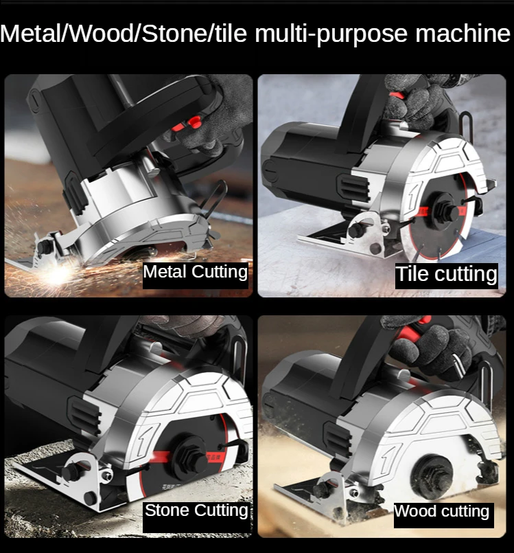 High power ceramic tile cutting machine stone carpentry electric multi - function slotting machine household chainsaw