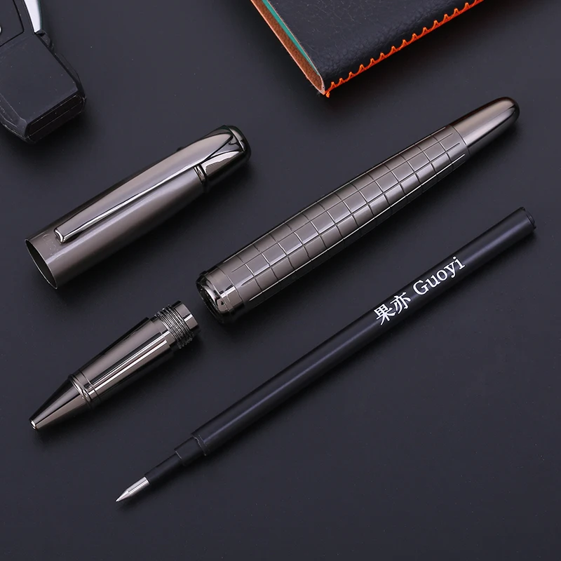 Guoyi A109 Luxury Eenvoudige Business Examen Metal High-End  Gifts Mass Customization Logo Signature Gel Pen Journal Levert