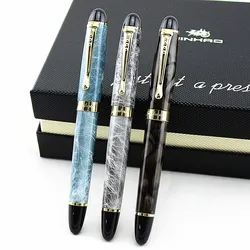 Jinhao X450 Luxury Red with Black Line Trim Fountain Pen High Quality Metal Inking Pens for Office Supplies School Supplies
