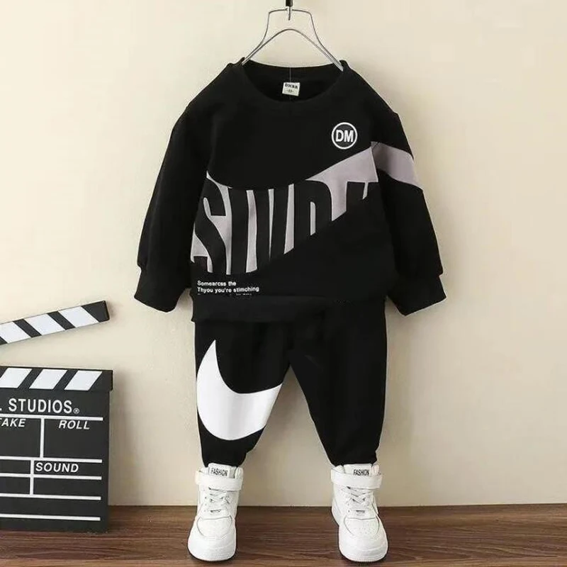 2021 Autumn Fashion Boy Clothes Cotton Long Sleeve 2pcs  Tracksuit Kid Sport Suit For Children Clothing