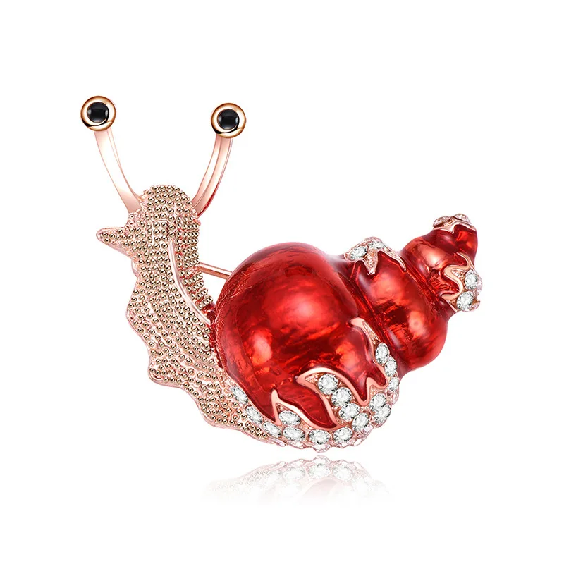 3pcs Snail Look Design Alloy Diamond Brooch Pins for Women Fashion Crafts Dress Animal Series