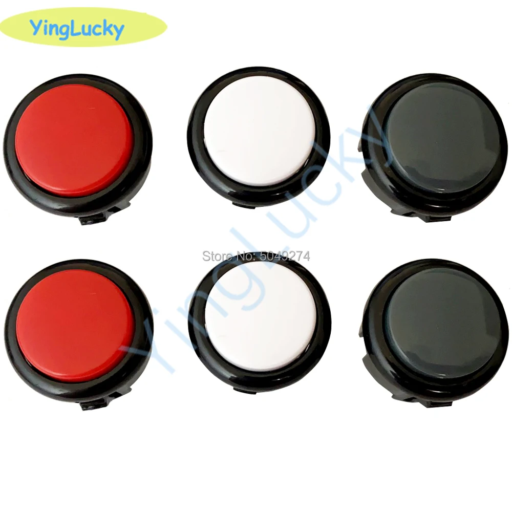 yinglucky 10pcs Arcade Button 30mm Push Buttons Switch Replace For Arcade Copy Sanwa Button Mame KOF Games Parts Accessories