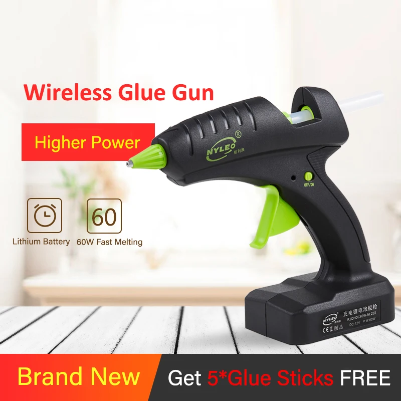 Hot melt glue gun Cordless 60W Lithium Battery Silicone Gun Household DIY Tool 12V Rechargeable Sol Tool