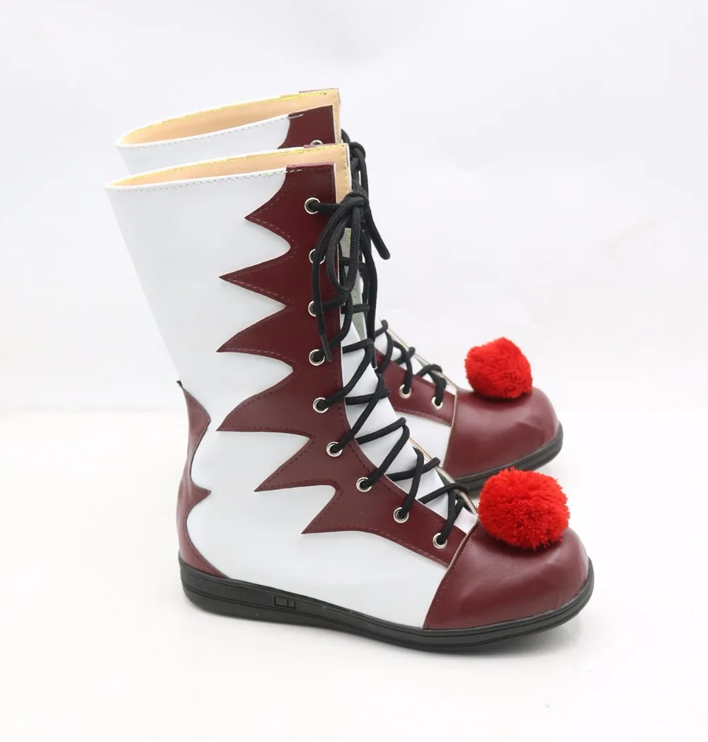 Clown Shoes Halloween Stephen King's It Clown Pennywise Shoes Mens Women Cosplay Costumes Boots