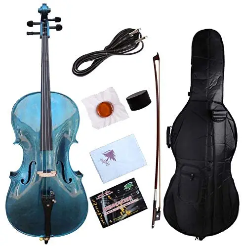 Yinfente 4 string Black Electric Cello 4/4 Handmade Sweet Tone Free Bag+Bow #EC1