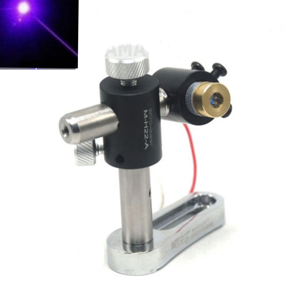 

Dot/Line/Cross Focusable 20mw 405nm Violet Blue Laser Diode Module w 2-axis Holder