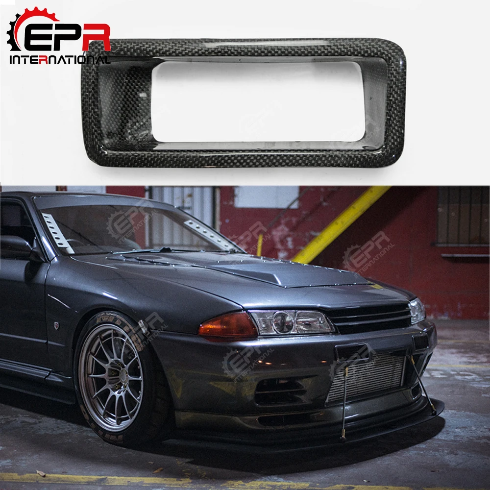 For Nissan R32 Nismo N1 Carbon Fiber Bumper Vents Front Cold Air Intake Duct Racing Kit For Nissan Skyline R32 GTS GTR