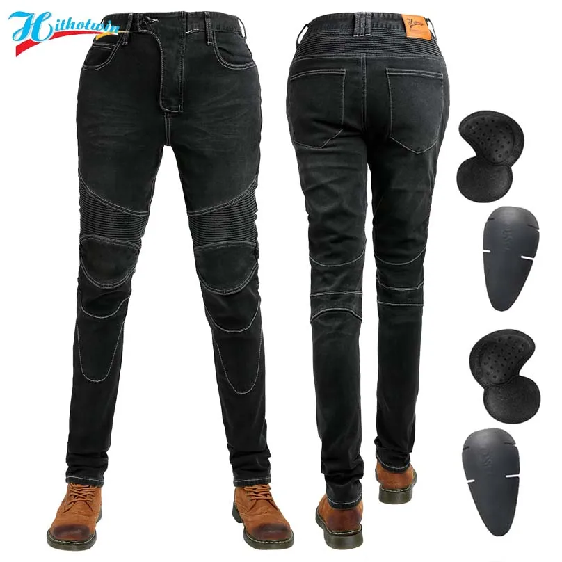 Women Motorcycle Pants Women Motorcycle Jeans Wearable Motocross Pants Motorbiker Biker Riding Pants with Protective Pads