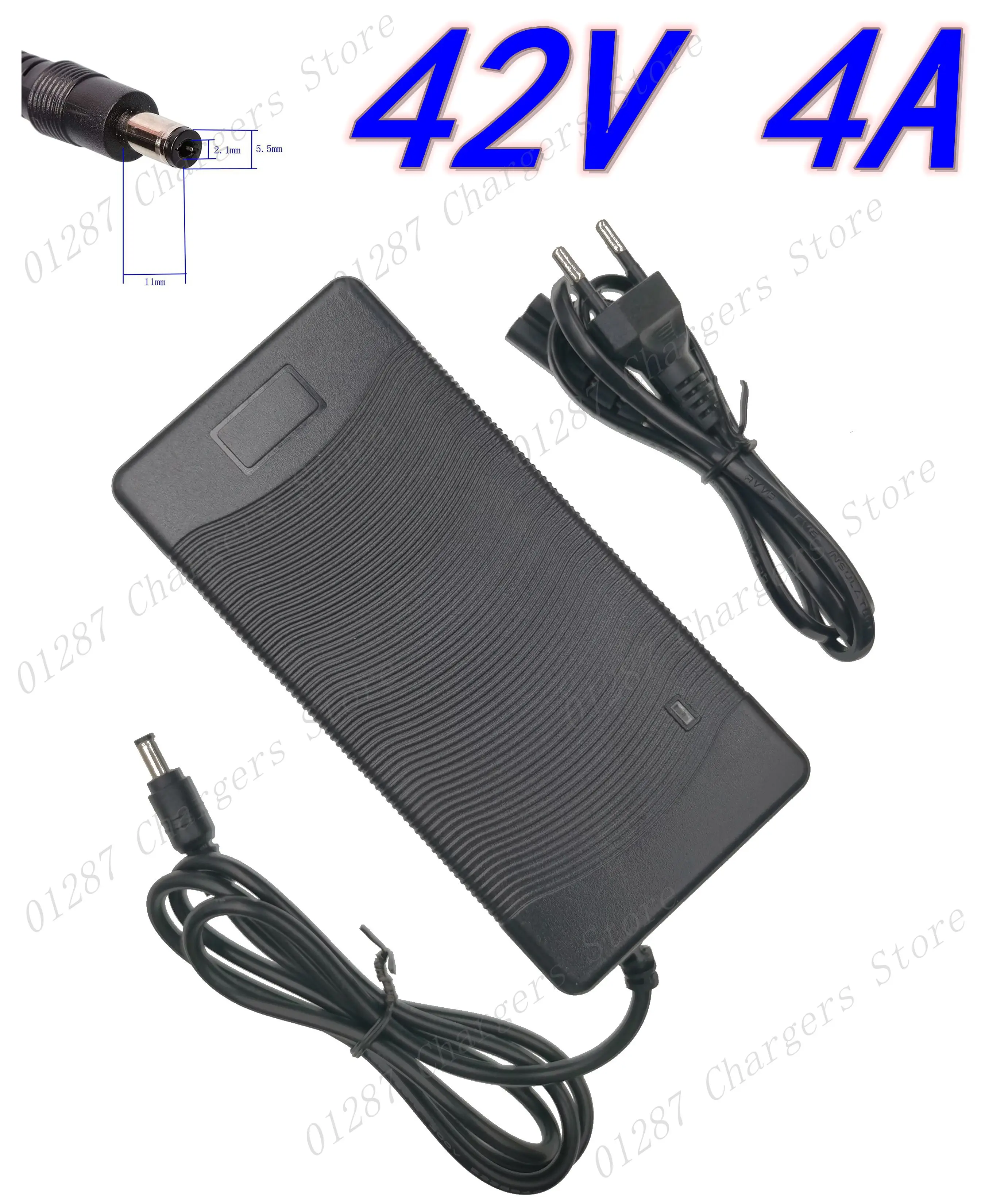 

42V 4A Smart Battery Charger for 36V 37V Li-ion e-bike Electric Bicycle Battery Charger DC 5.5mm*2.1mm fast charging 10Series