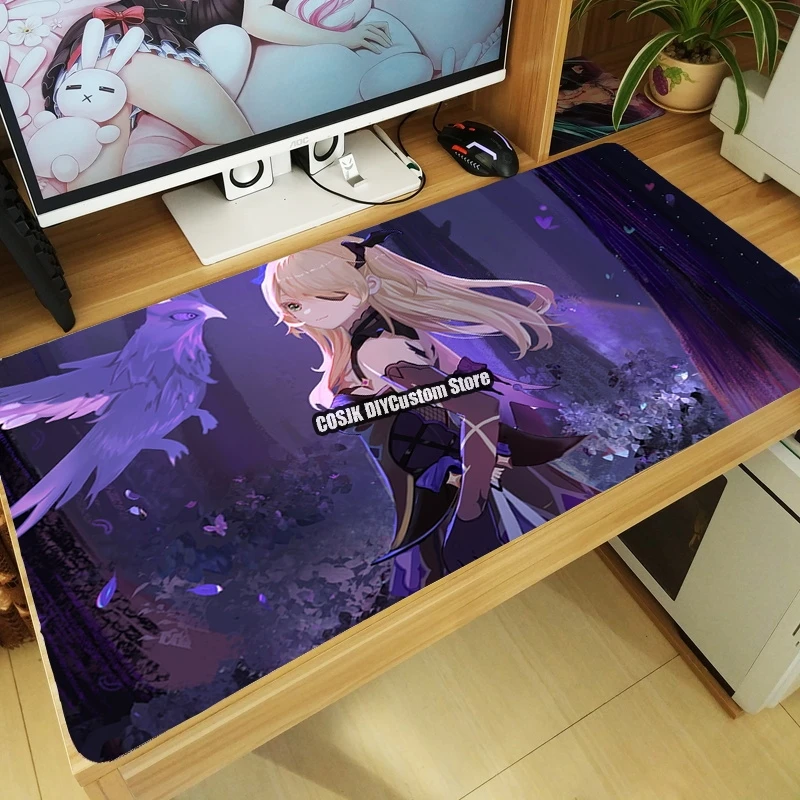 Anime Game Genshin Impact Fischl Large Mouse Pad Otaku HD Mouse Mat PC Mice Mat Tabletop Keyboard Desk Mat Playmat Drop shipping