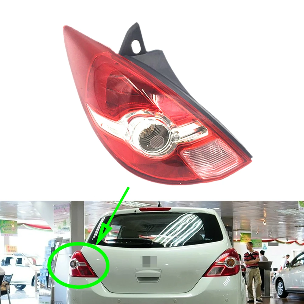 

Taillight for Nissan Tiida 2008 2009 2010 Hatchback Tail Lamp Car Rear Turning Signal Brake Lamp Warning Bumper Tail Light