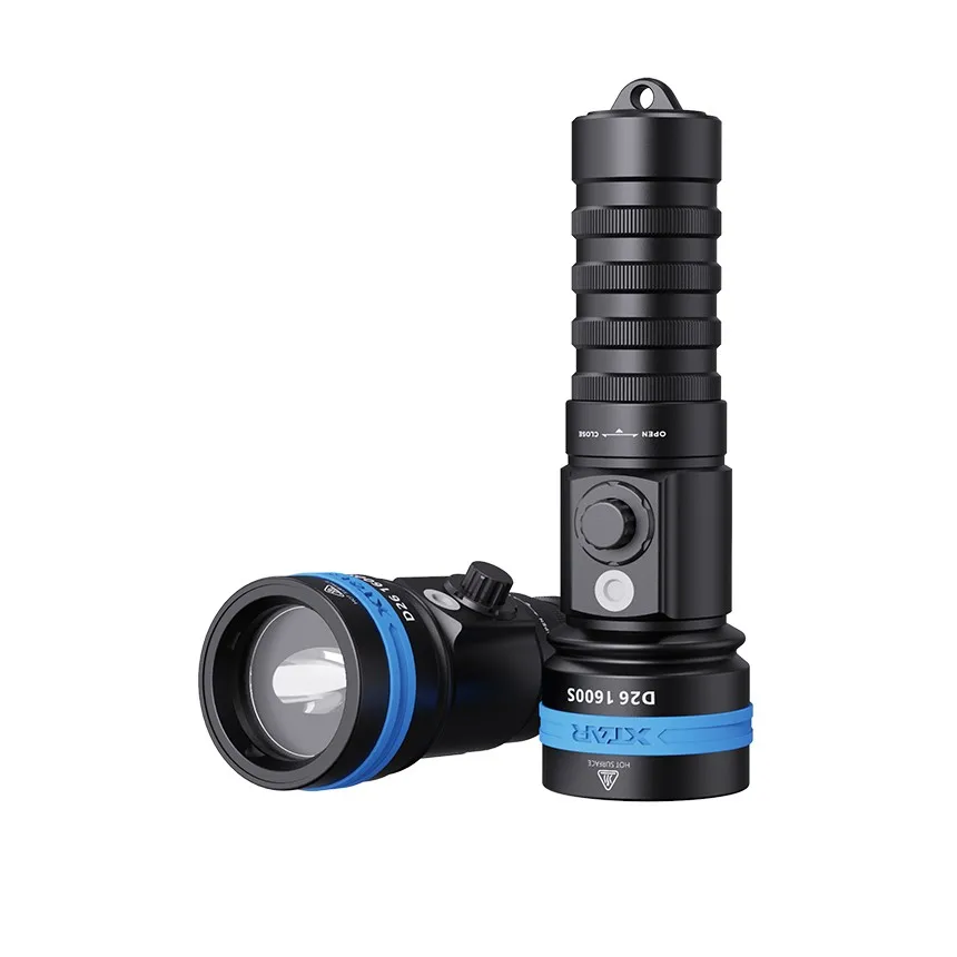 XTAR D26 1600S Upgrade Diving Flashlight 1600 Lumen Beam Distance 580 Meter Magnetic Switch Torch 100 meter Marine Light