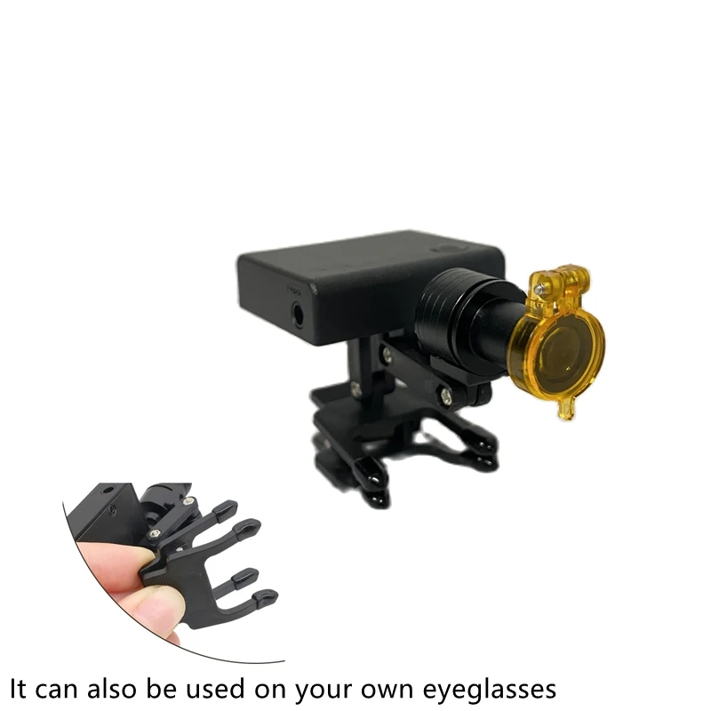 Lupa Dental con luz LED inalámbrica de 5W, lupa Dental con brillo ajustable, faro quirúrgico médico, gafas con Clip, filtro óptico