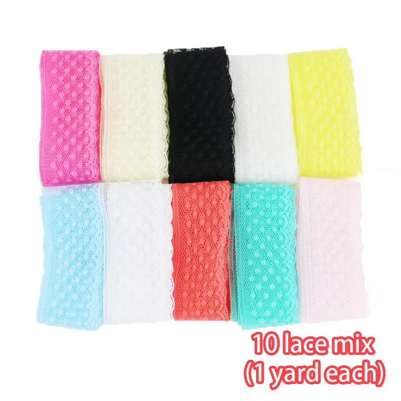 (10 yards/roll) 30mm dots lace fabric Webbing Decoration Love gift packing Material rolls