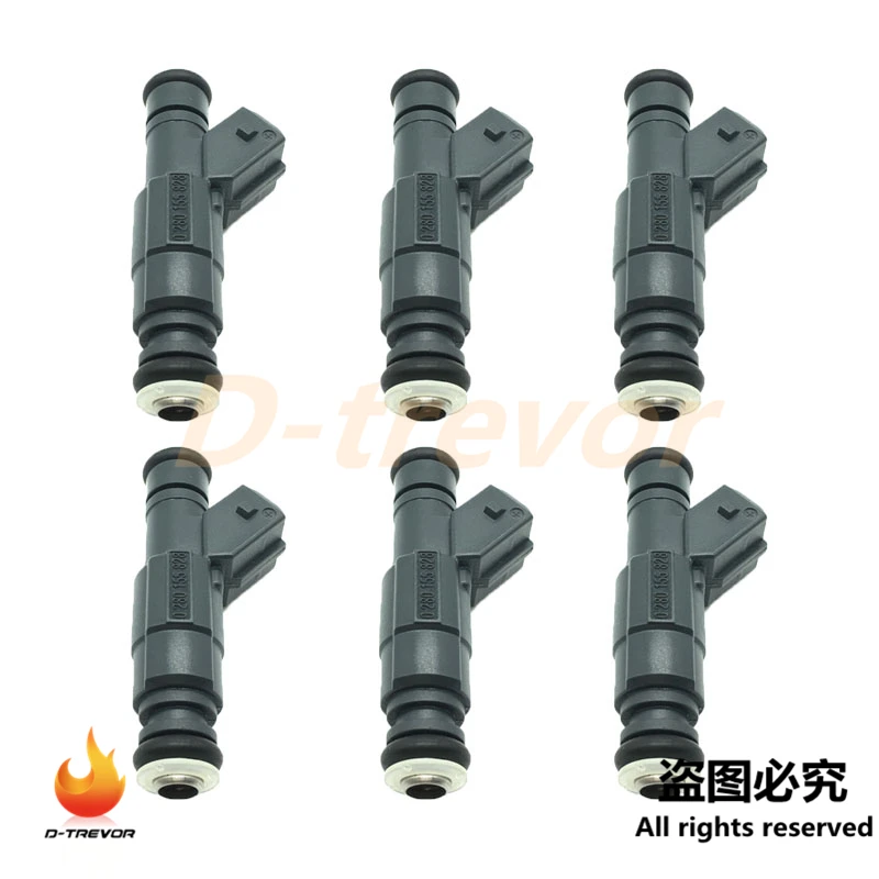 6Pcs OEM 0280155828 Fuel Injector Nozzle for Volkswagen Santana 1.6L 1.8L Flow Matched