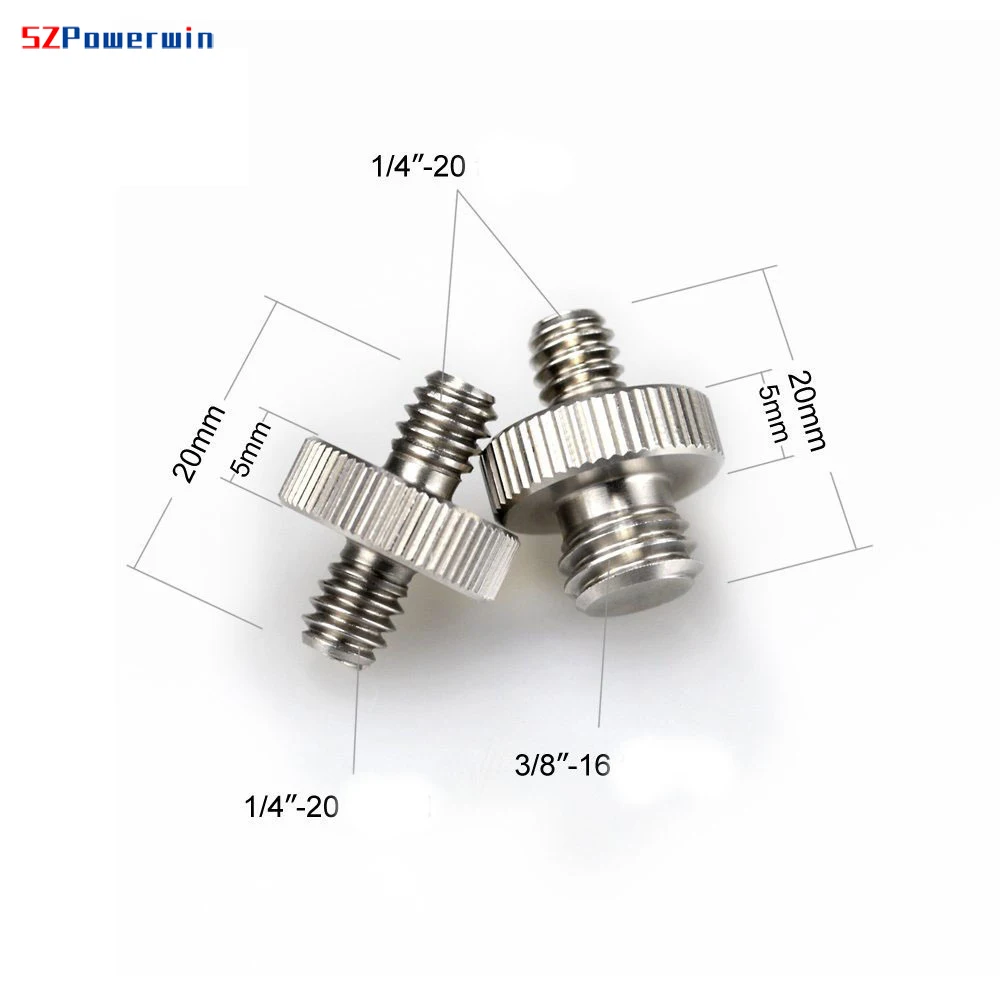 SZPowerwin 1/4" to 3/8" Male to Female Thread Screw Mount Adapter Tripod Plate Gimbal Ballhead for Camera Flash Light Stand