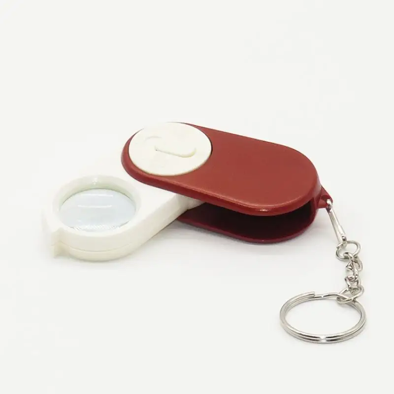 

Mini Pocket Folding Magnifier Jewelry Magnifying Glass Handheld Magnifying Glass with Light 10X Portable Magnifying Glass