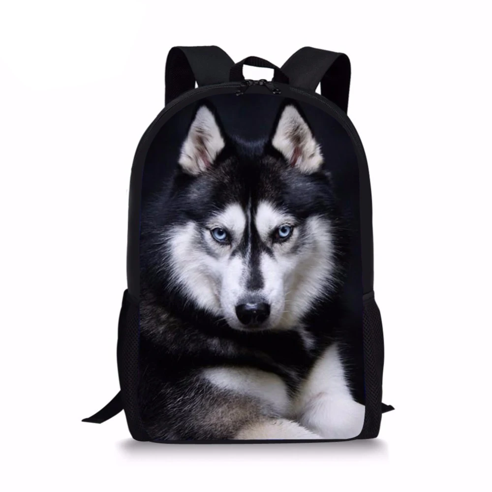 

Cute 3D Animal Husky Print Boys Girls Backpacks In Primary Schoolbag Casual Large Students School Bags Children Book Bag