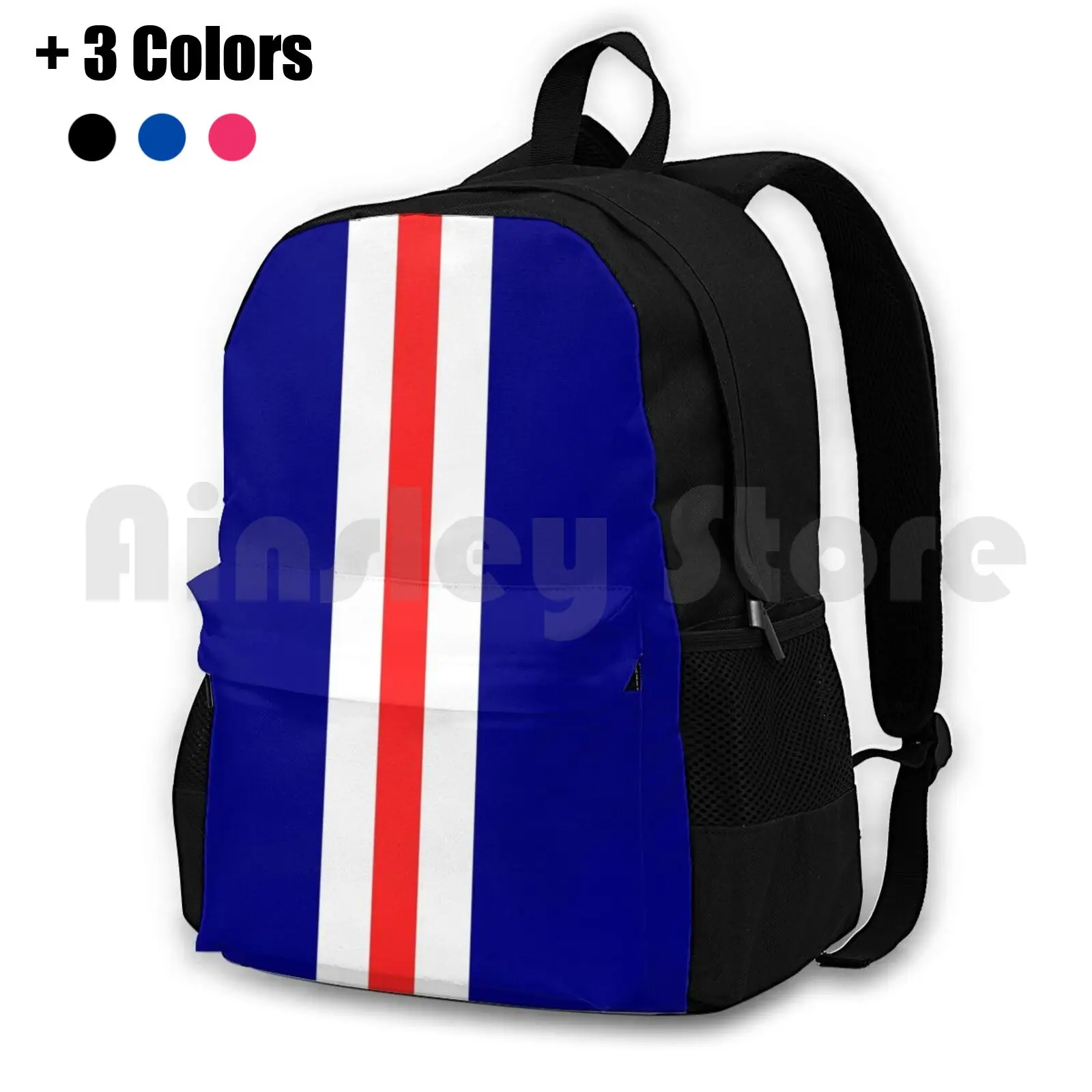 Glasgow Rangers Colours Outdoor Hiking Backpack Waterproof Camping Travel Glasgow Football Rangers Soccer Scotland Gers Colours