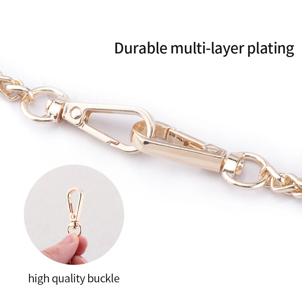 Bag Chain Accessories Bag Strap Shoulder Strap Cross Light Silver Chain Removable Aluminum DIY Purse Chain Metal Bag Accessories