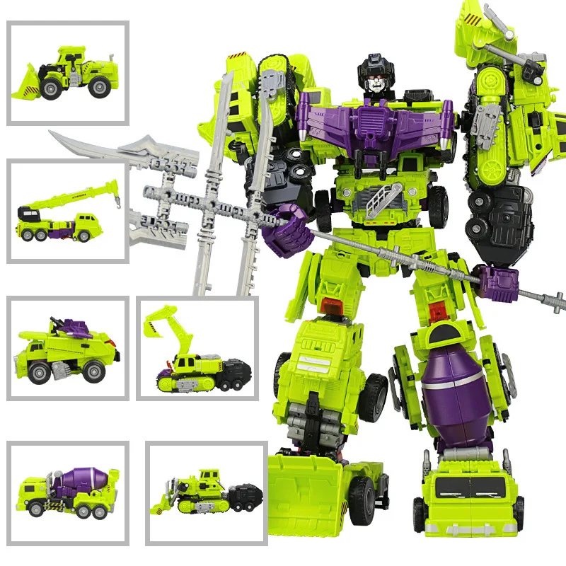 Transformatie Devastator Hercules 6In1 Action Figure Speelgoed Oversized Movie Model Vervorming Ko 8008 Auto Robot Figma Gifi Voor Kids