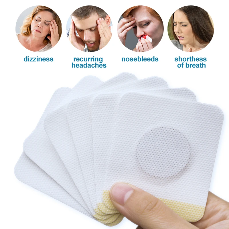 10Pcs/box Hypertension Patch Stabilize High Blood Pressure Plaster Treat Headache Insomnia Tinnitus Navel Medical Health Sticker