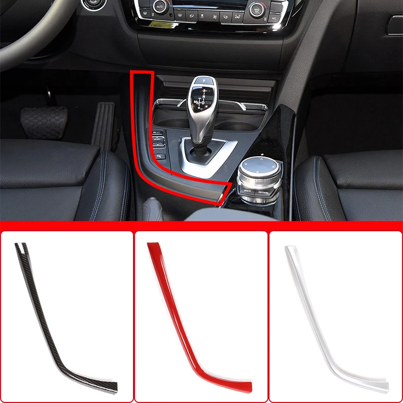 

LHD For BMW 3 4 Series 3GT F30 F31 F32 F33 F34 F35 F36 ABS Carbon Car Central Control Gear Shift L Shape Strips Trim Accessories