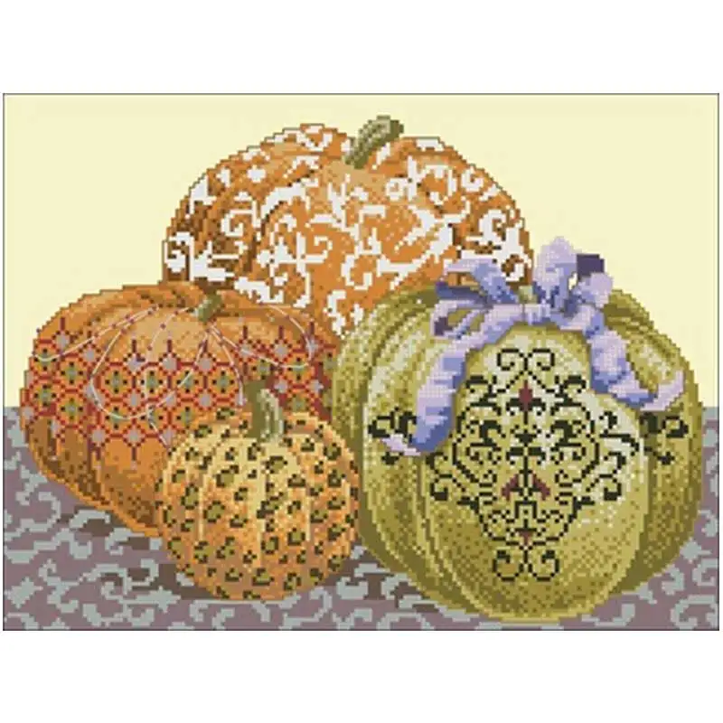 Halloween pumpkin patterns Counted Cross Stitch 11CT 14CT 18CT DIY Chinese Cross Stitch Kits Embroidery Needlework Sets