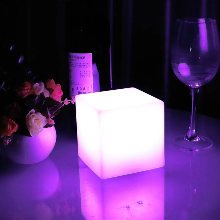 Veilleuse de Table LED Rechargeable, Lampe Tabouret Cube Étanche avec Télécommande, RVB, Couleur Proxy, Piscine, ix, Chaise, 30cm