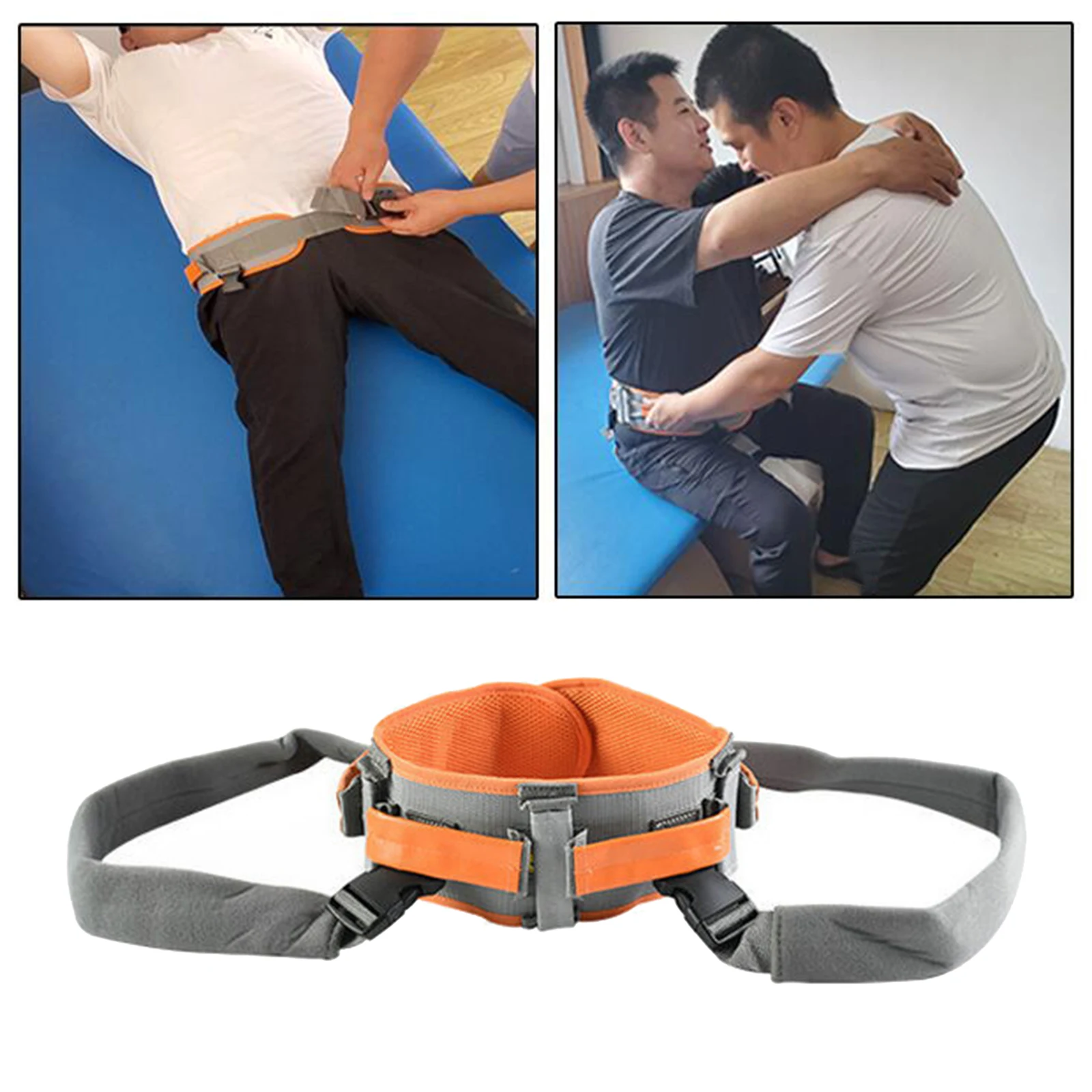 Gait Belt For Transfer Walking with 7 Hand Grips and Quick-Release Buckle Transfer Belt Handles Safety Gait Patient Assist