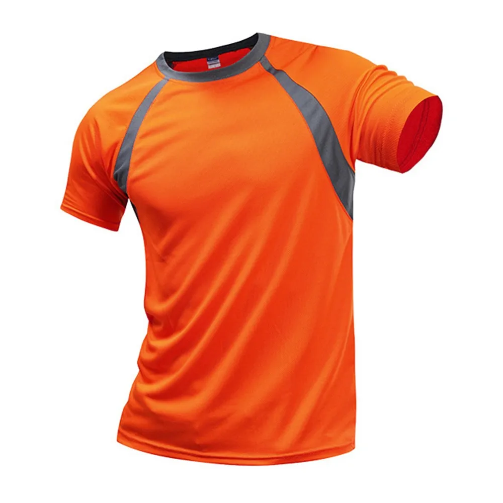 Fashion Men Quick Dry Running T Shirt Loose Tops Breathable Camping Hiking Cycling T-shirts Short Sleeve Tees Mens Sportswear