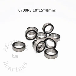 6700RS 10pcs 10*15*4(mm) chrome steel Rubber Sealed Bearing