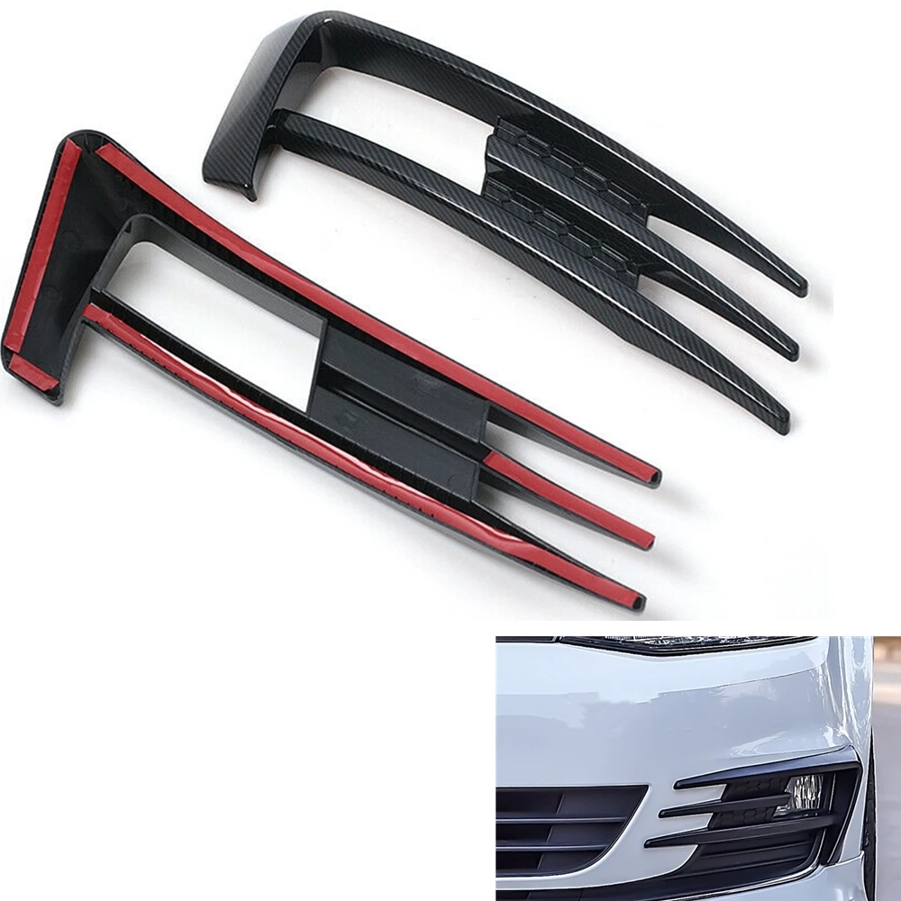 

Fog Light Cover Grille Trim For Volkswagen VW Golf 7 MK7 2014 2015 2016 2017 Front Bumper Side Lamp Air Vent Intake Frame Grill