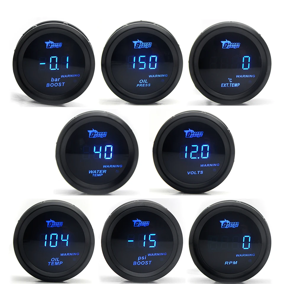 ドラゴンゲージ 2インチ 52mm ブースト/水温/油温/電圧/タコメーター