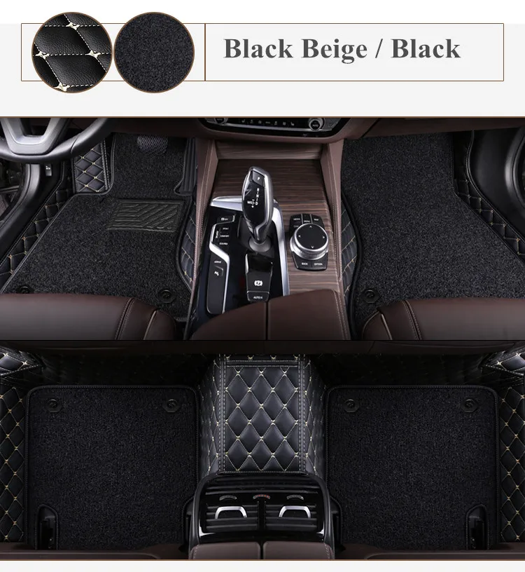 Good quality rugs! Custom special car floor mats for Toyota Highlander Hybrid 7 seats 2022 2021 waterproof double layers carpets