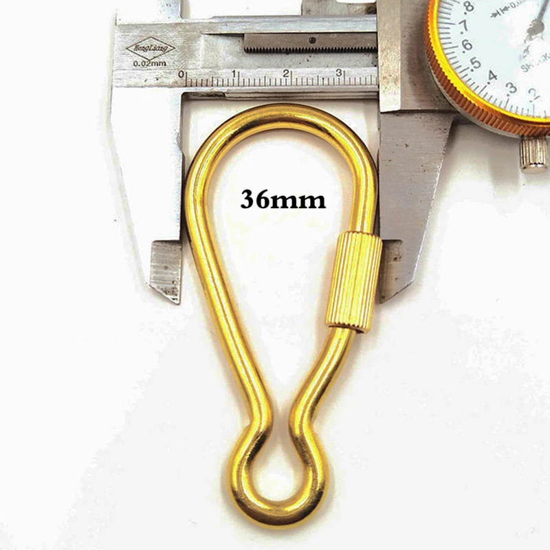 Solid Brass Screw Lock Climbing Gear Quick Links Snap Hook Connector For Key Chain Dog Collar Bag Leather Carft Belt Accessories