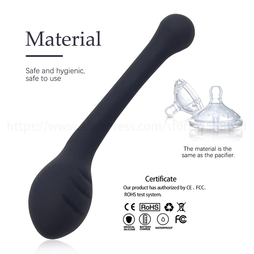 Soft Silicone Anal Beads Balls Handheld Butt Plug Dual Head Stimulation Anus Sex Toy Prostate Massage Female Vagina Masturbator