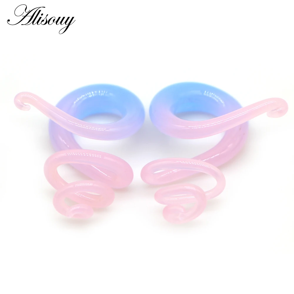 Alisouy Colorful Spring Ear Piercing Expanders Ear Strechers Flesh Body Jewelry Gift For Unisex Person Earring Stud 6mm 8mm 10mm