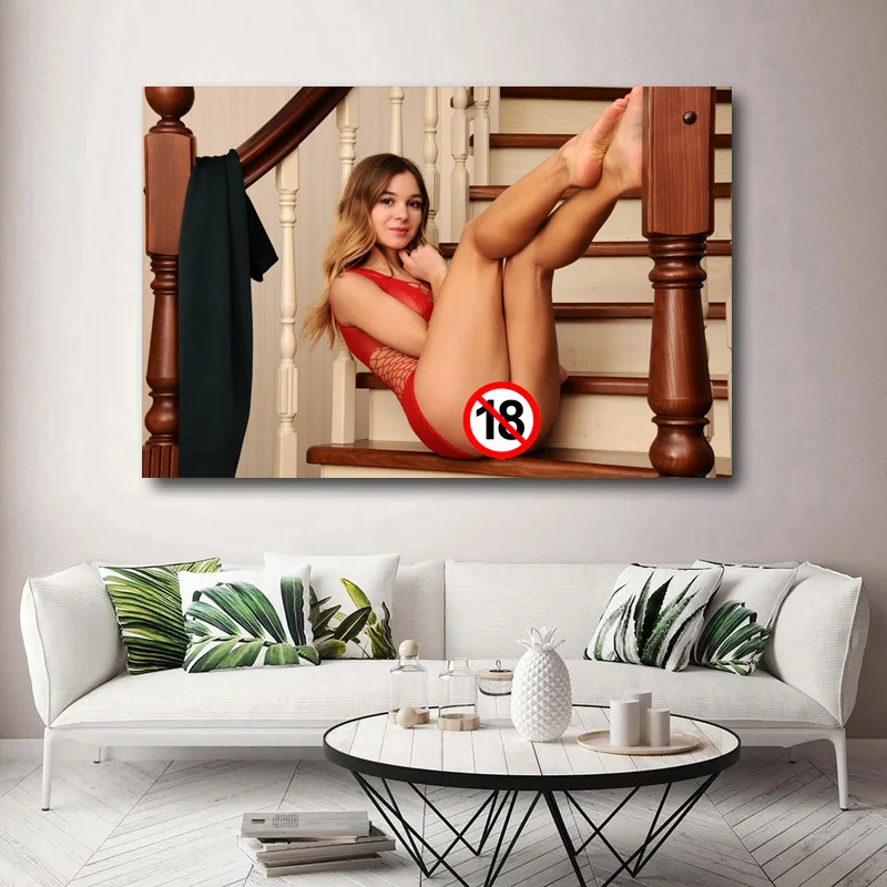 Adorable Beauty Sexy Lingerie Naked Girl Uncensored Poster Wall Art Print Canvas Paintings for Home Room Decor