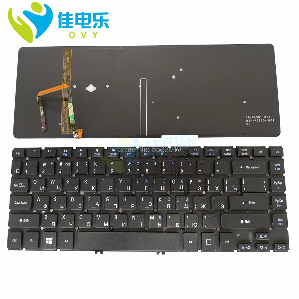 RU Russian Keyboard Laptop Backlit For Acer Aspire M5-481 M5-481PT M5-481TG M5-481T RUS Notebook PC Keyboards ​NK.I1417.06E