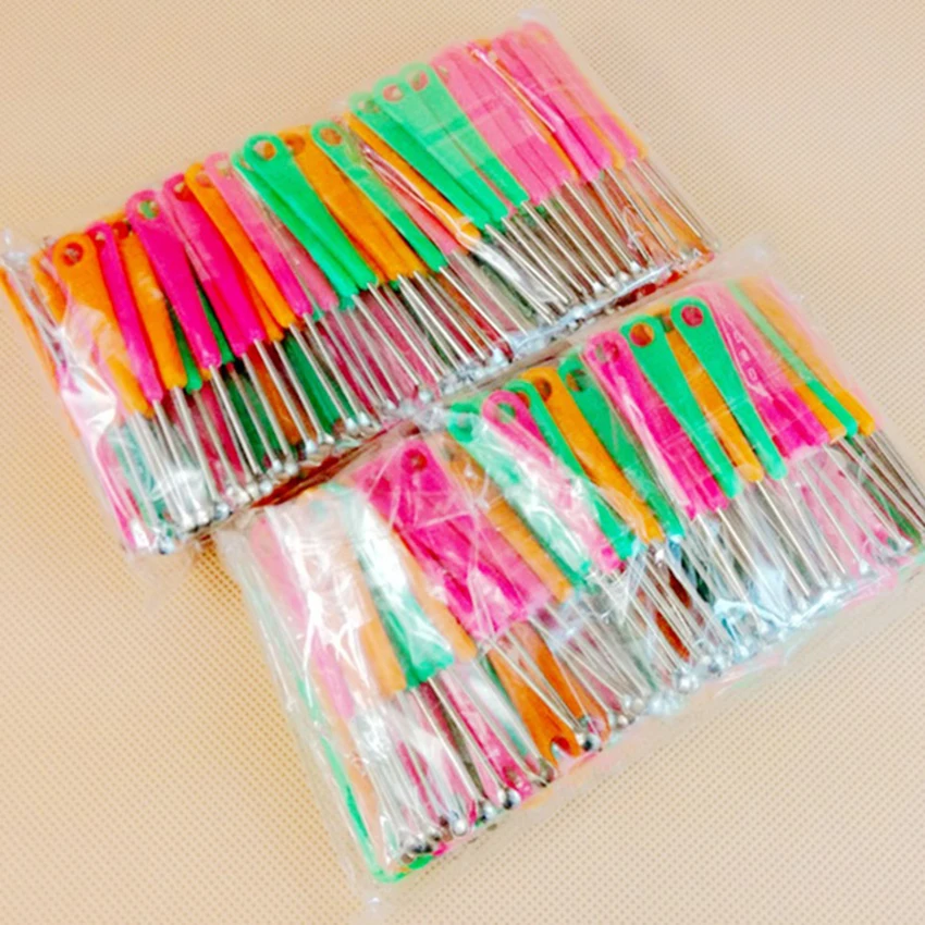 10 Cái/lô Mini Di Động Tai Thìa Nhiều Màu Sắc Làm Sạch Tai Kim Loại + Nhựa Earpick Ráy Tai Tẩy Tai Dụng Cụ Vệ Sinh Làm Sạch