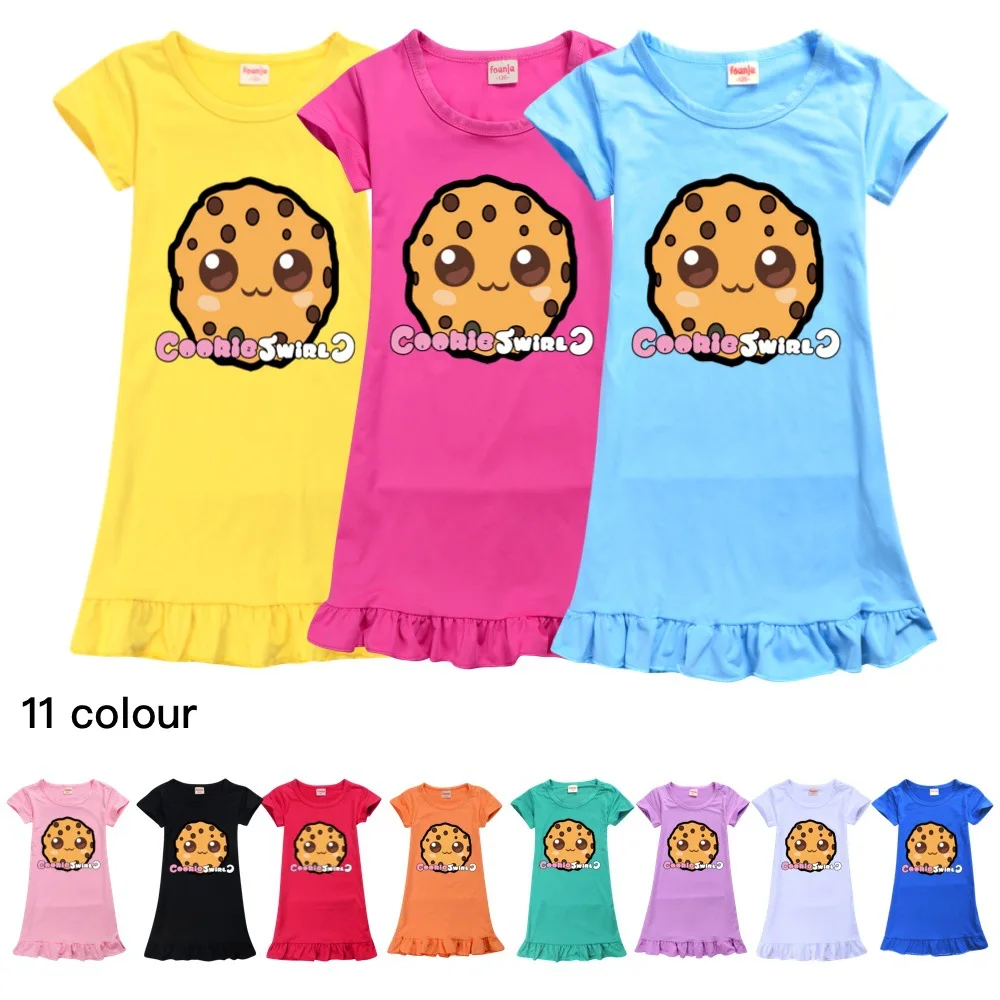 

Summer Toddler Girls Dress COOKIE SWIRL C Kids Pajamas For Baby Girls