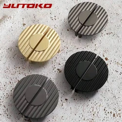 YUTOKO Brass Furniture Handles Modern Wave Gray Gold Pulls Wardrobe Dresser Cupboard Cabinet Drawer Shoe Box Knobs