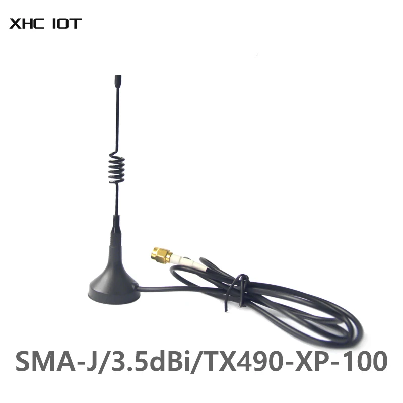 

490MHz High-Quality Sucker Antenna SMA-J Interface Impedance 3.5dBi Gain 50 Ohm Less Than 1.5 SWR XHCIOT TX490-XPL-100